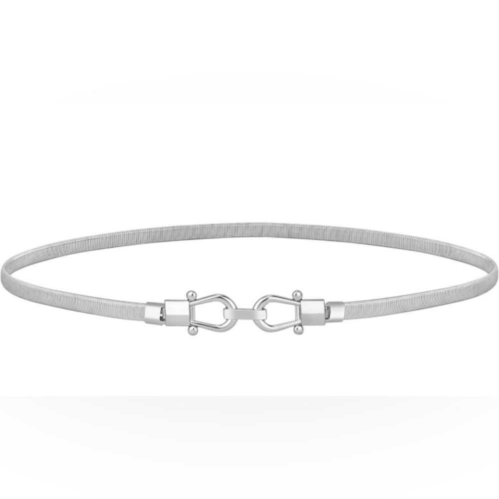 Elegant Silver Women's Belt